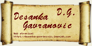 Desanka Gavranović vizit kartica